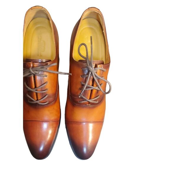CMR CHAMARIPA Brown Leather Elevator Dress Shoes To Add Height Classic Shoes For - Picture 4 of 11